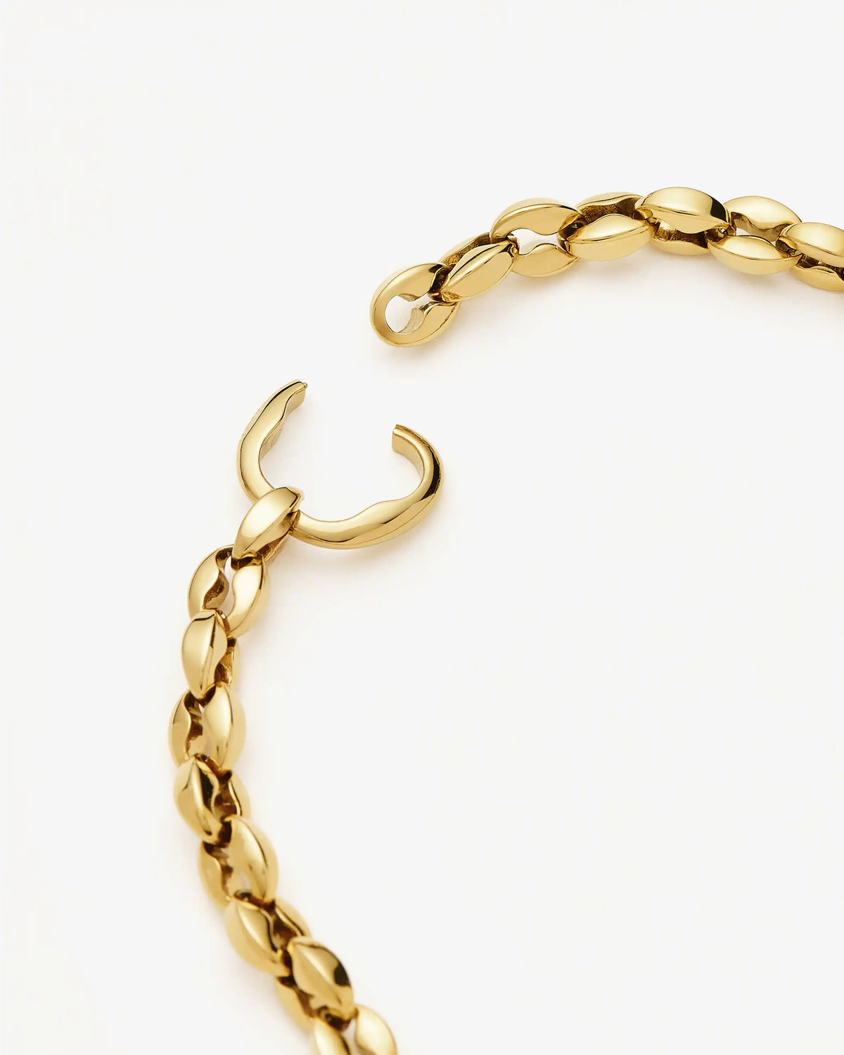 Missoma Mariner Chain Necklace in gold-plated metal, second view