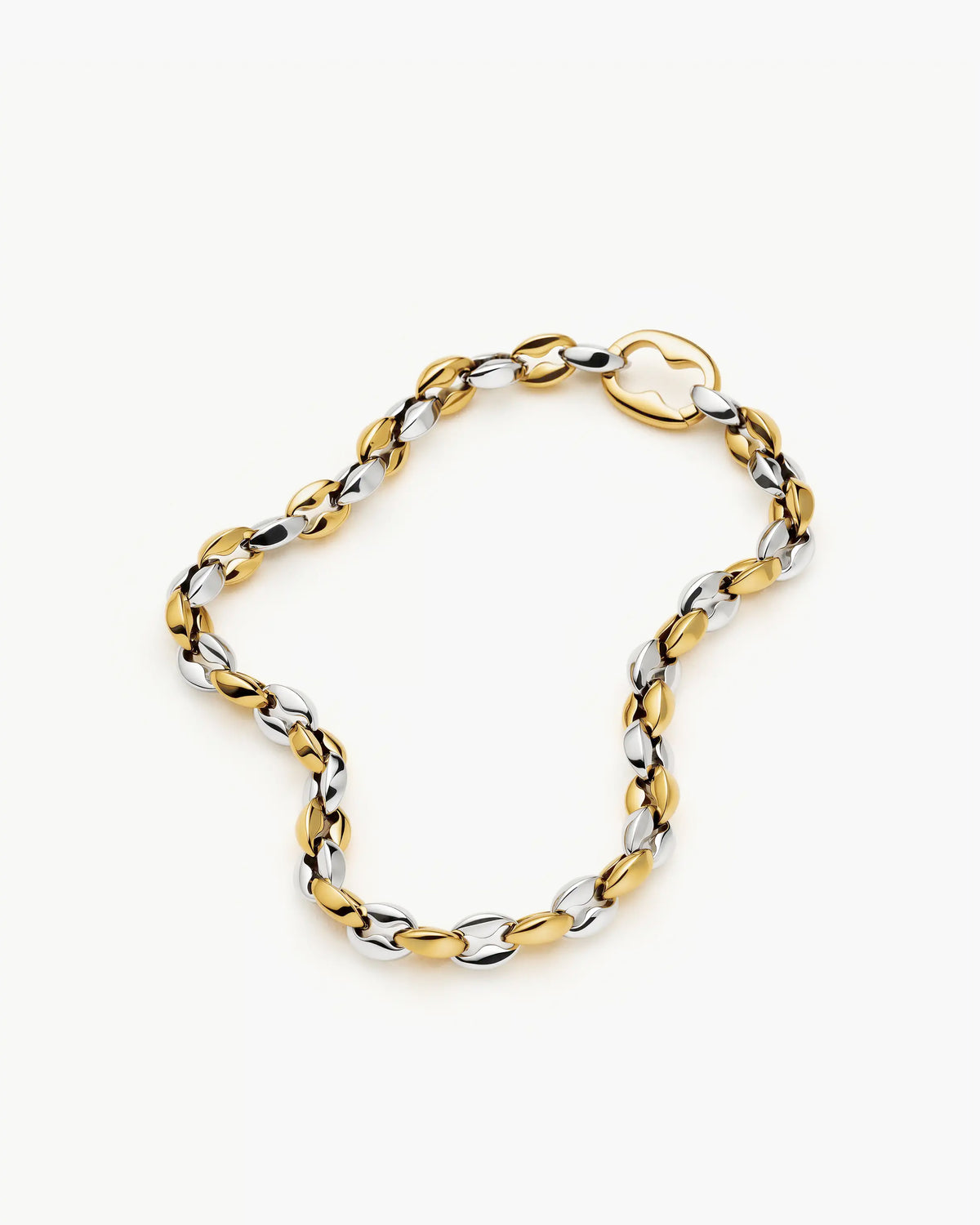 Missoma Mariner Chain Bracelet in gold and silver-plated metal, second view