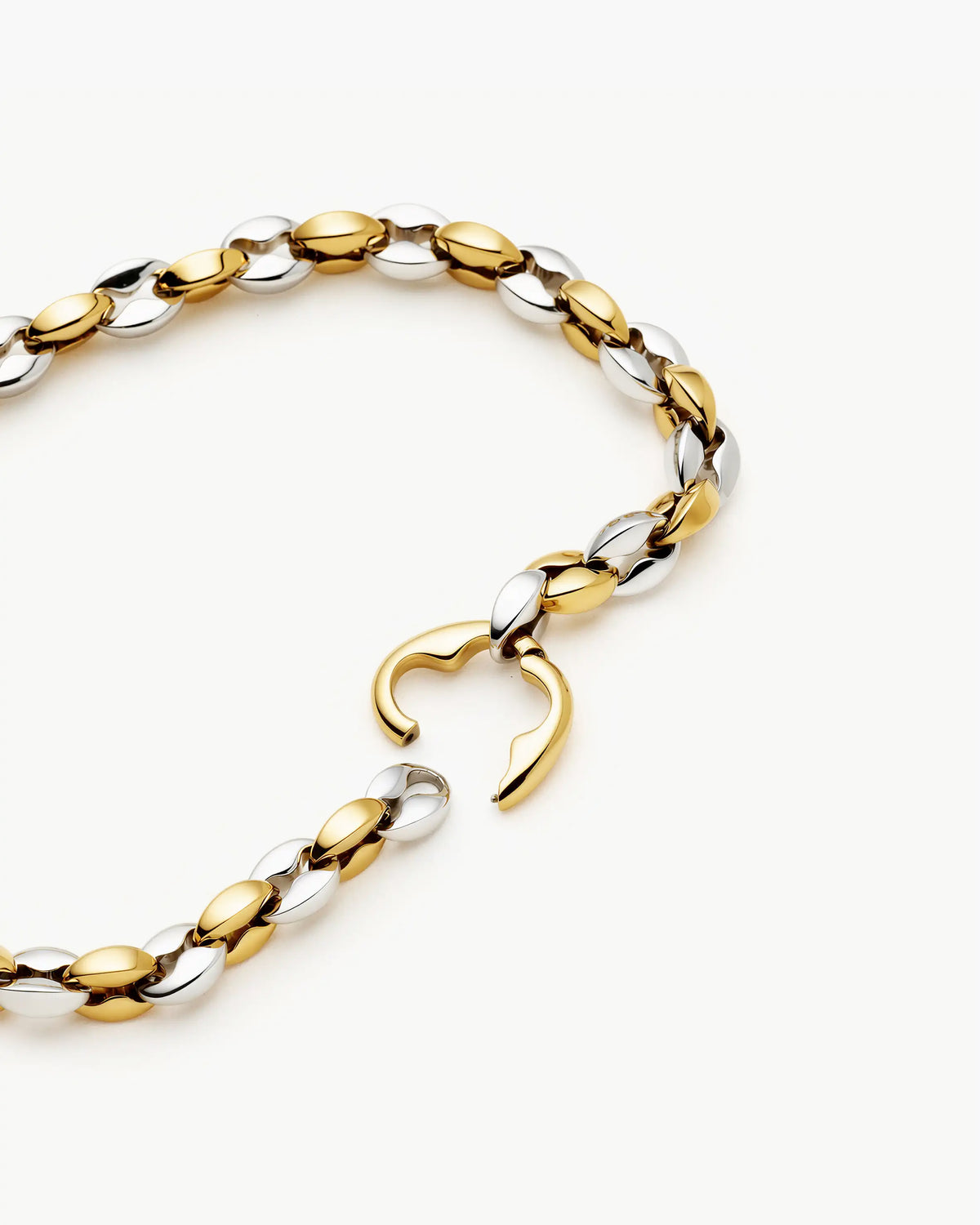 Missoma Mariner Chain Bracelet in gold and silver-plated metal, third view