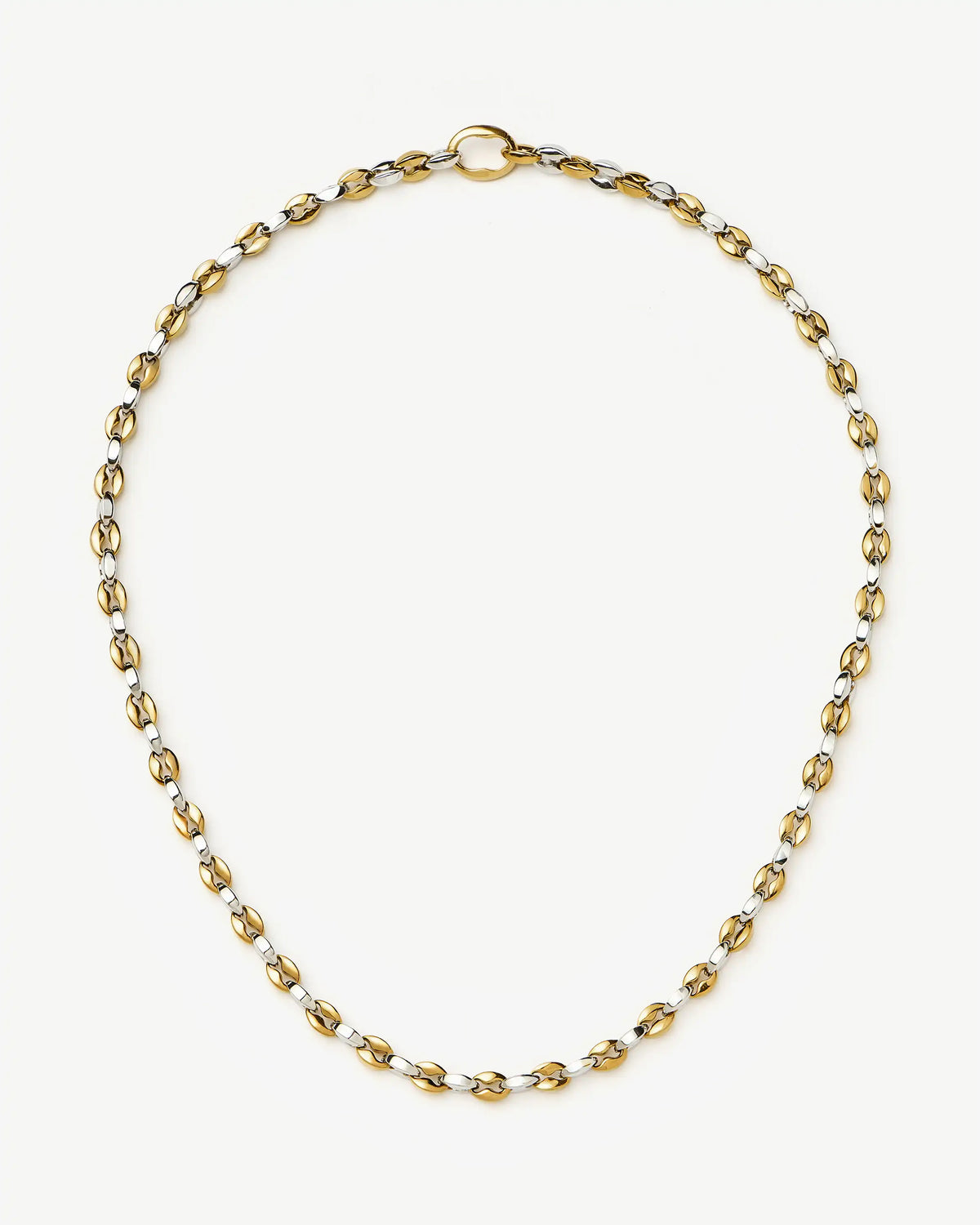 Missoma Mariner Chain Necklace in gold and silver-plated metal