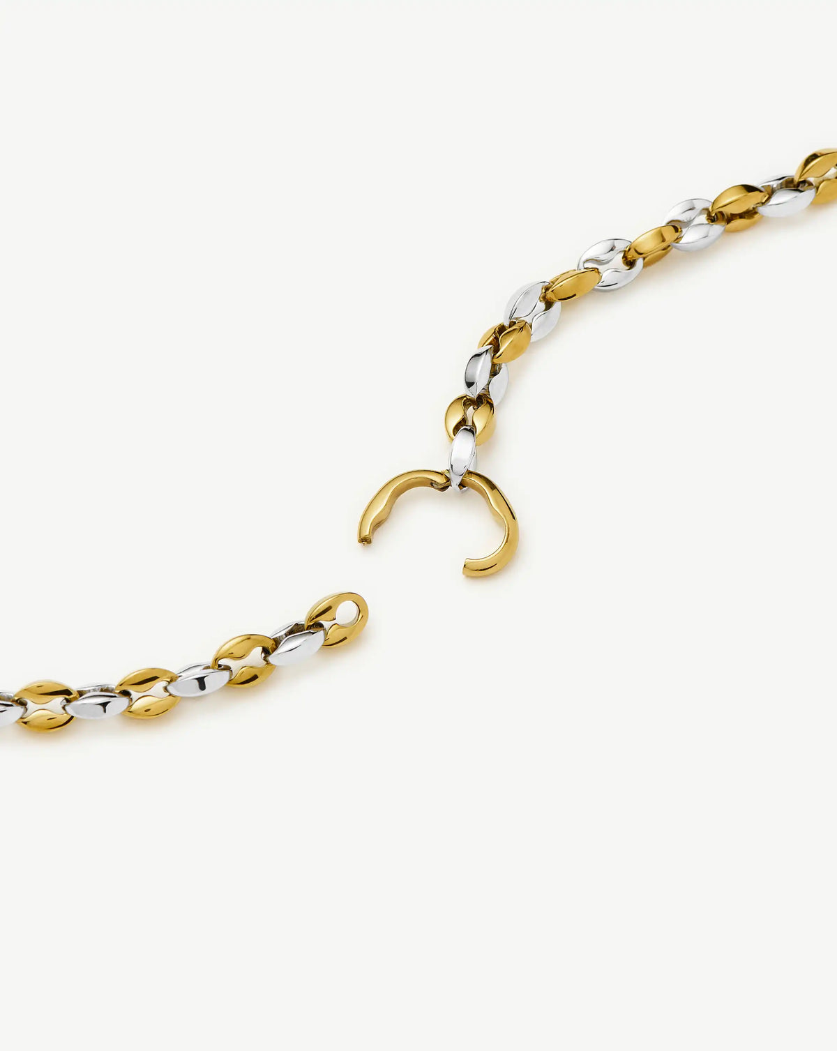 Missoma Mariner Chain Necklace in gold and silver-plated metal, second view