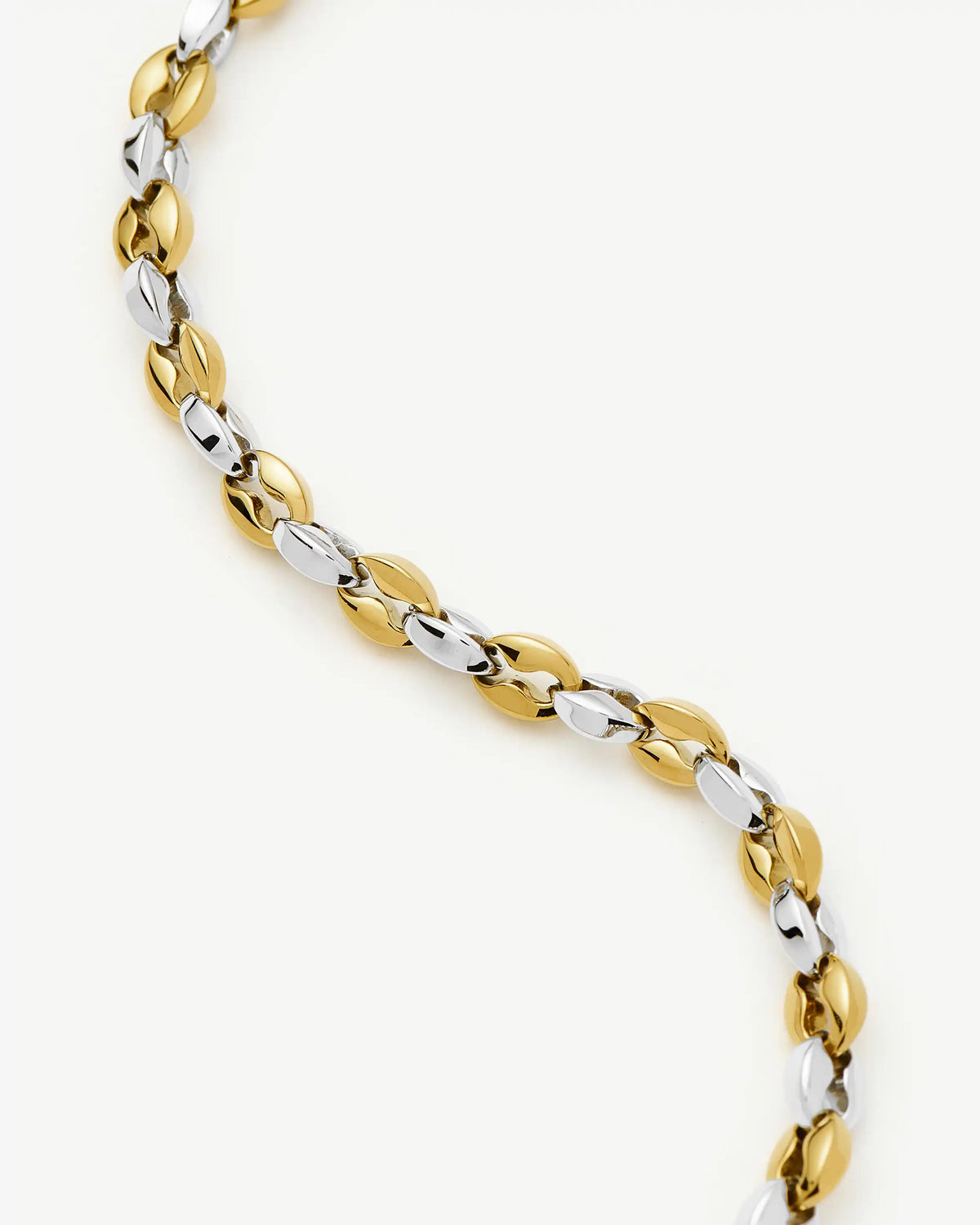 Missoma Mariner Chain Necklace in gold and silver-plated metal, third view