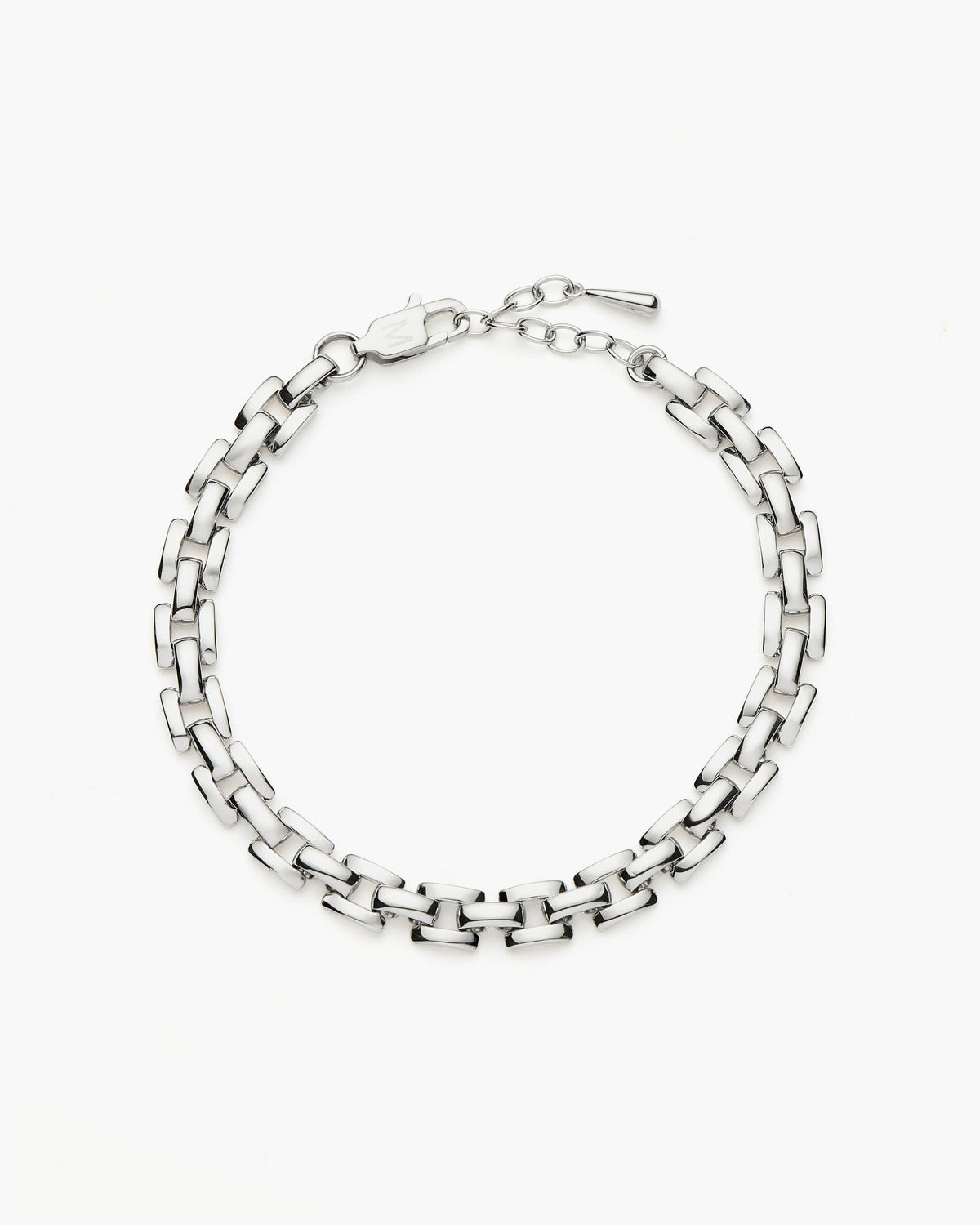Missoma Timepiece Link Chain Bracelet in silver/rhodium-plated metal