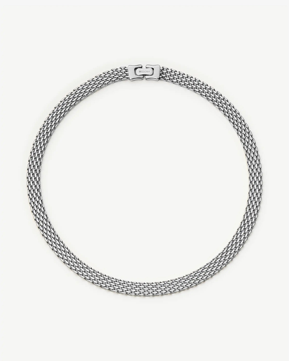 Missoma Heirloom Chain Choker Necklace in silver/rhodium-plated metal
