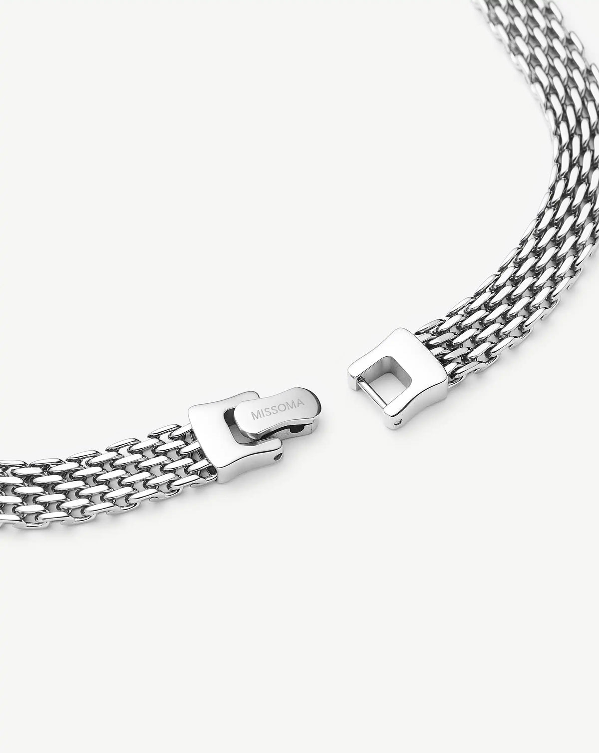 Missoma Heirloom Chain Choker Necklace in silver/rhodium-plated metal, second view