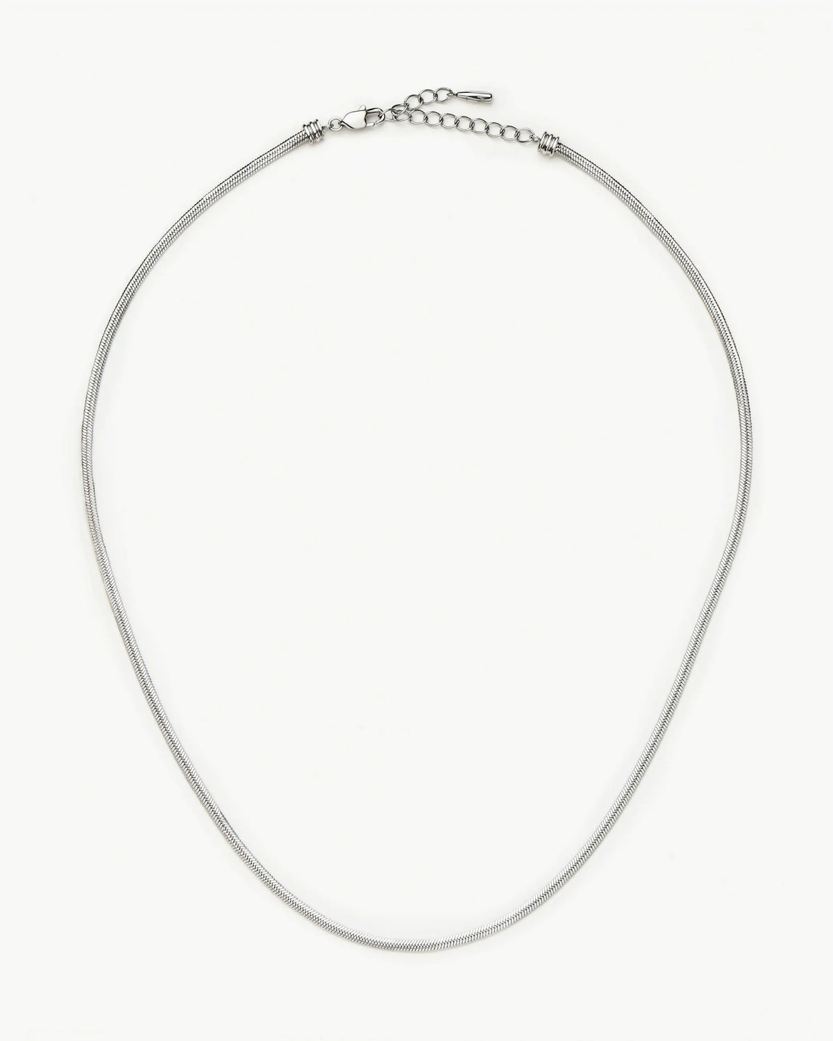 Missoma Thin Snake Chain Necklace in silver/rhodium-plated metal