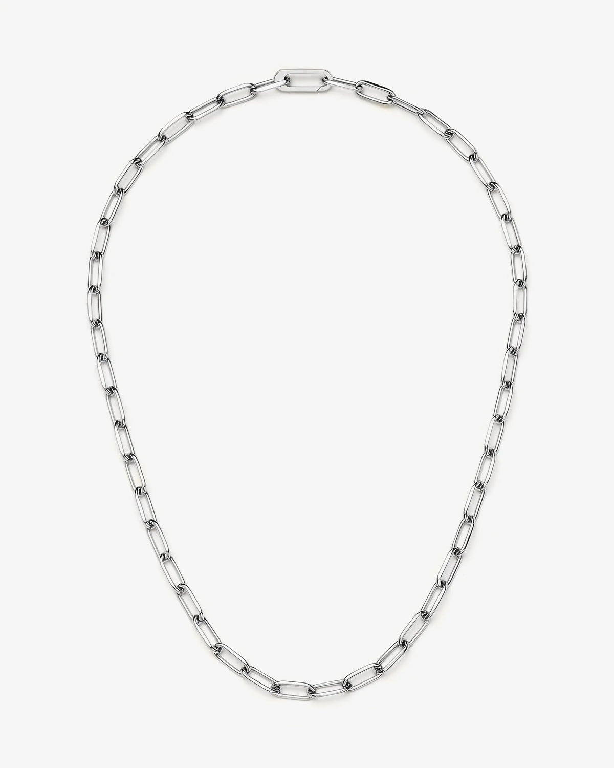Missoma Classic Paperclip Chain Necklace in silver/rhodium-plated metal