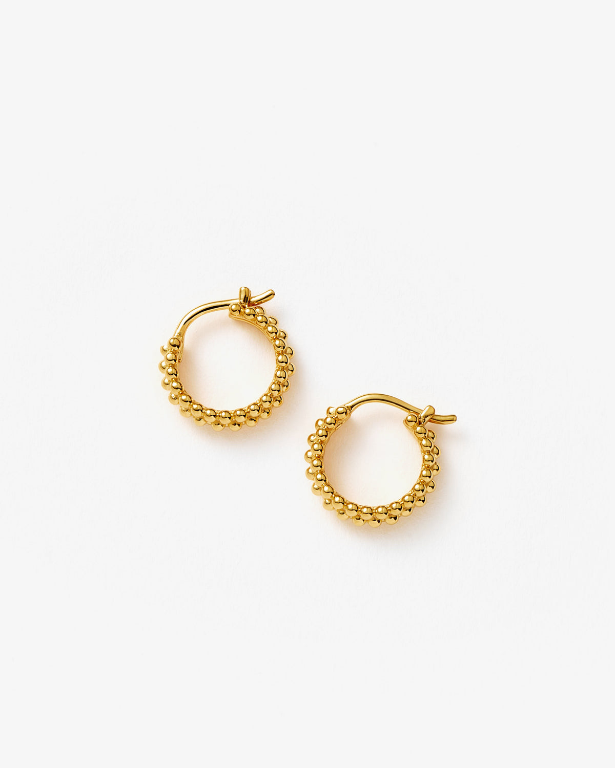 Missoma Baya Small Hoop Earrings in gold-plated sterling silver, view 2