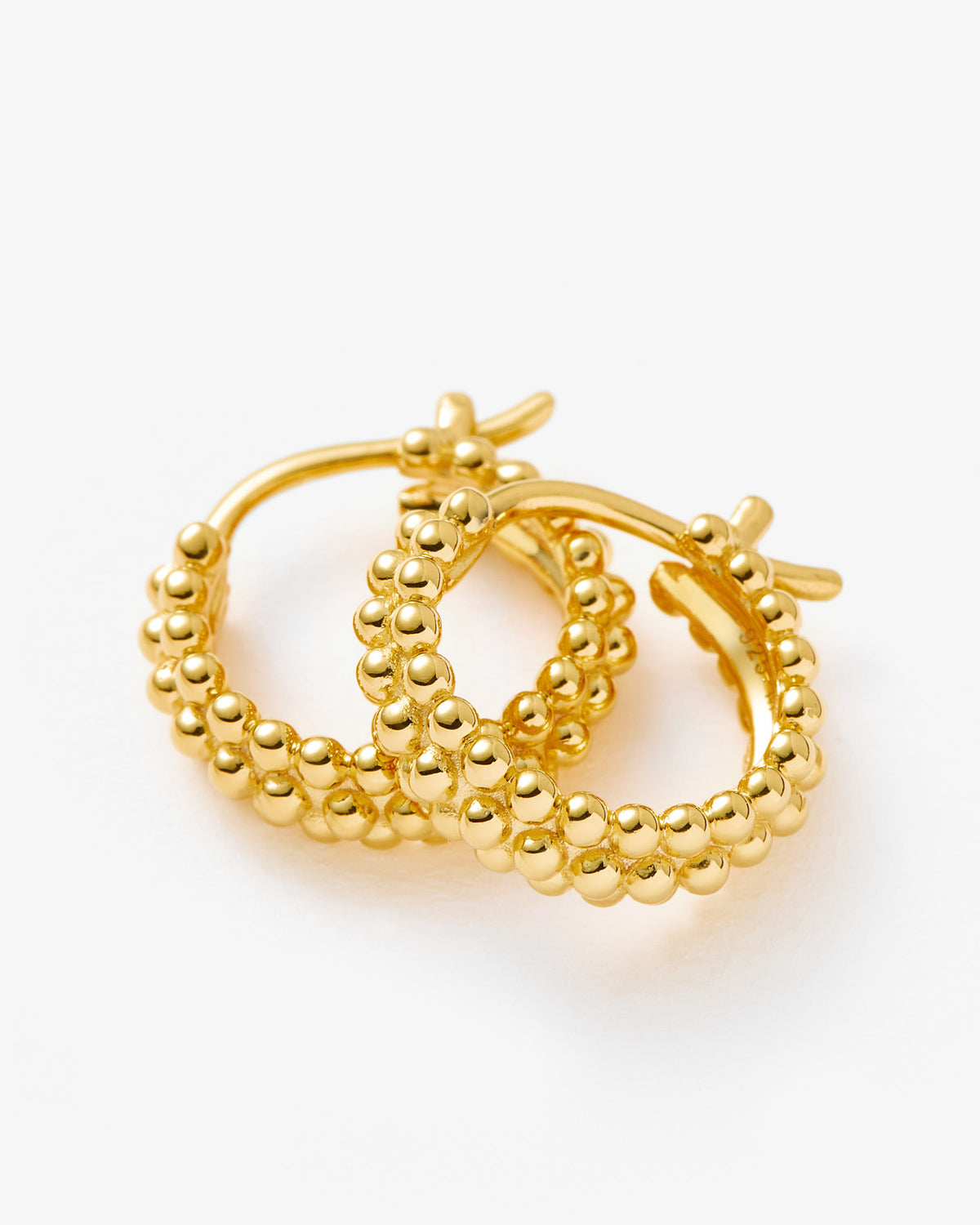 Missoma Baya Small Hoop Earrings in gold-plated sterling silver, view 3