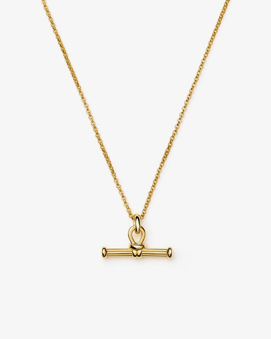 Missoma Ridge T-Bar Chain Necklace in gold-plated brass