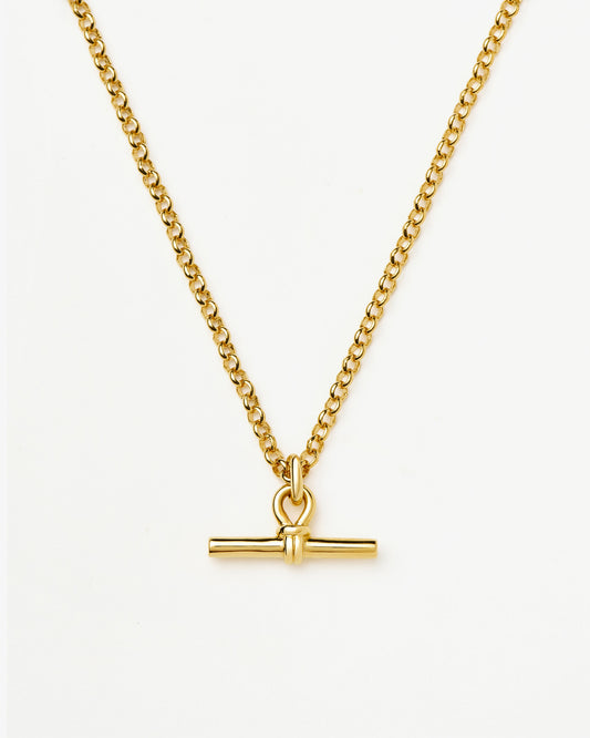 Missoma Chunky T-Bar Chain Necklace in gold-plated brass