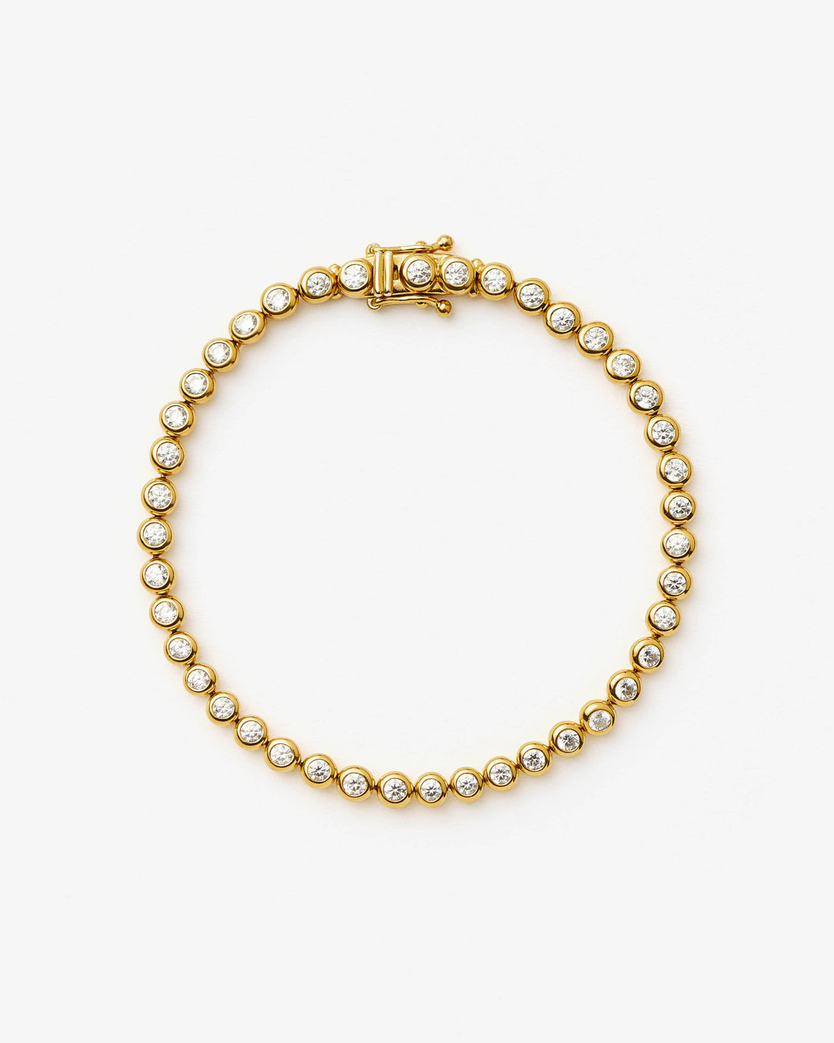 Missoma Tennis Round Bracelet in gold-plated brass