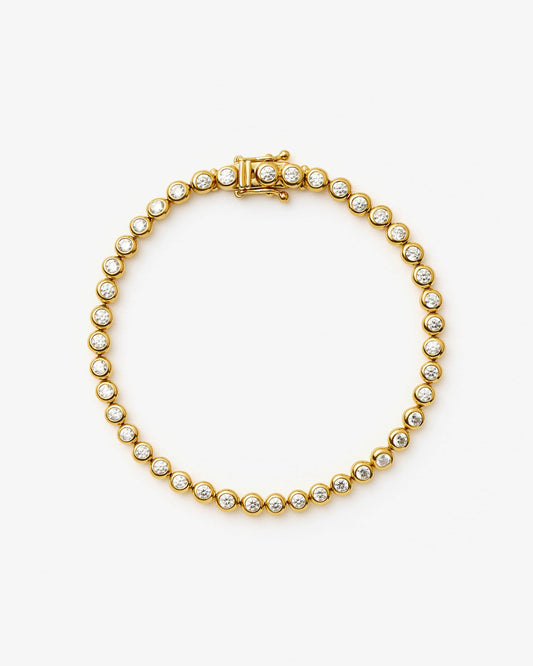 Missoma Tennis Round Bracelet in gold-plated brass