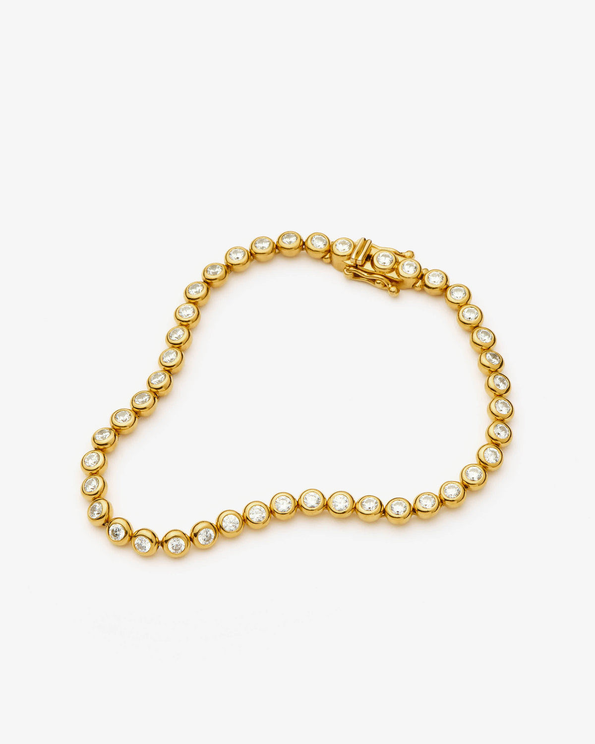Missoma Tennis Round Bracelet in gold-plated brass, view 2