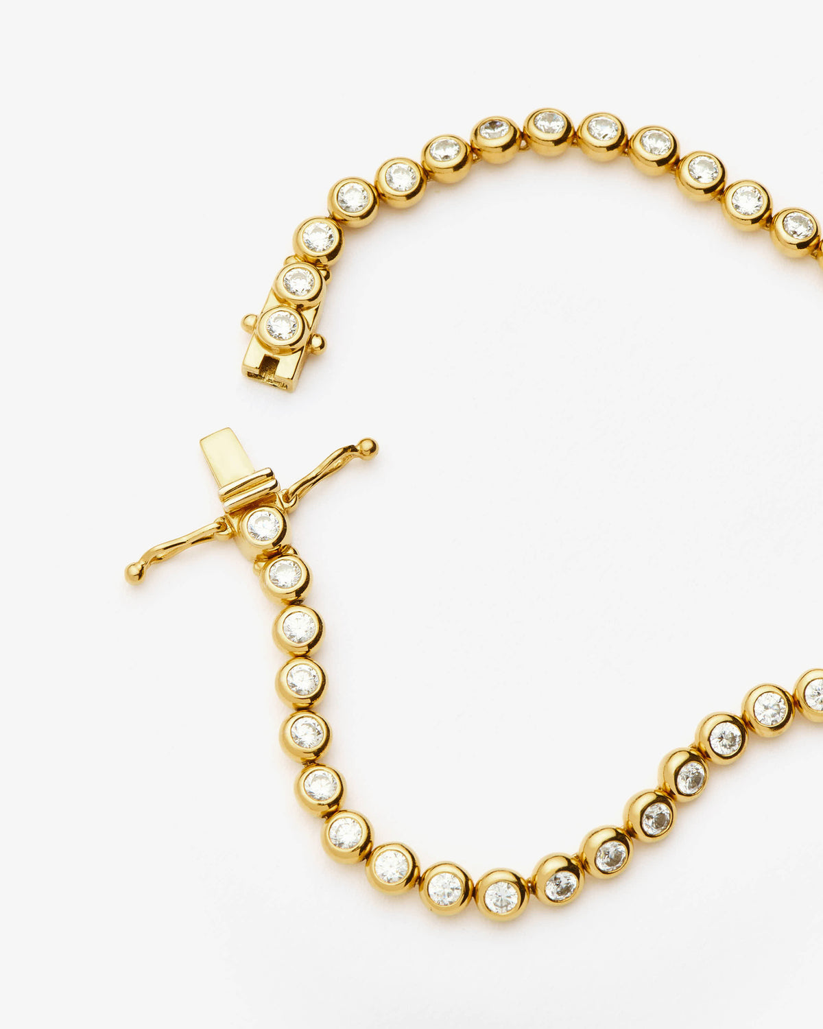Missoma Tennis Round Bracelet in gold-plated brass, view 3