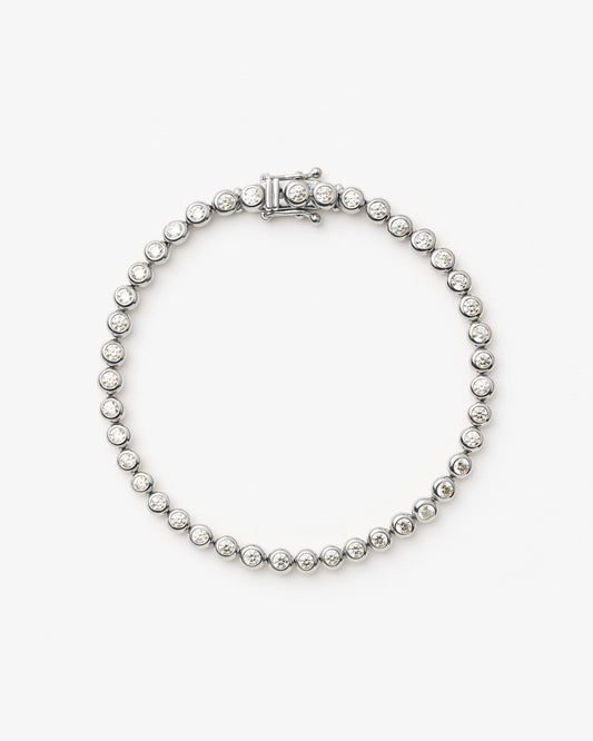 Missoma Tennis Round Bracelet in silver-plated brass