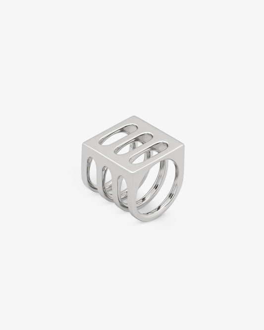 Tom Wood Cage Ring Triple in 925 sterling silver