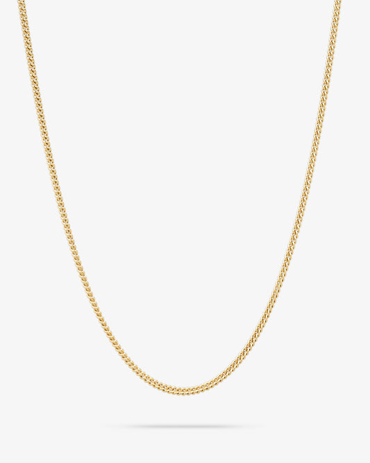 Tom Wood Curb Chain Slim in gold-plated sterling silver