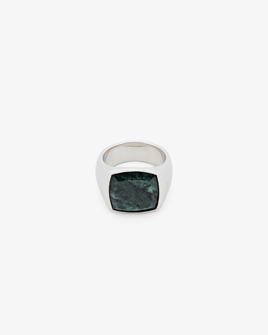 Tom Wood Cushion Green Marble Ring