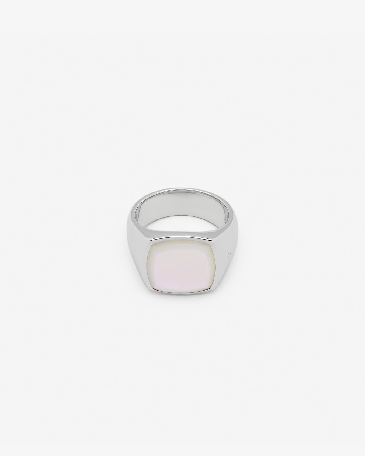 Tom Wood Cushion White MOP Ring Mother Of Pearl in 925 sterling silver