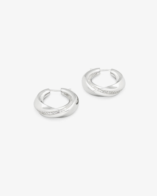 Tom Wood Infinity Hoops Rock Crystal