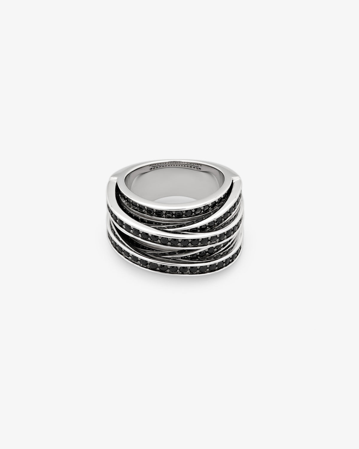 Tom Wood Orb Ring Slim Black Spinel