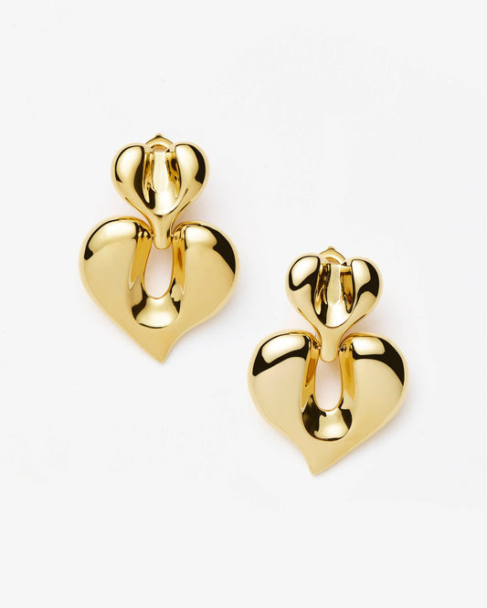 Missoma Molten Heart Statement Earrings in gold-plated brass