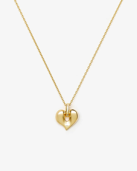 Missoma Molten Heart Pendant Necklace in gold-plated brass