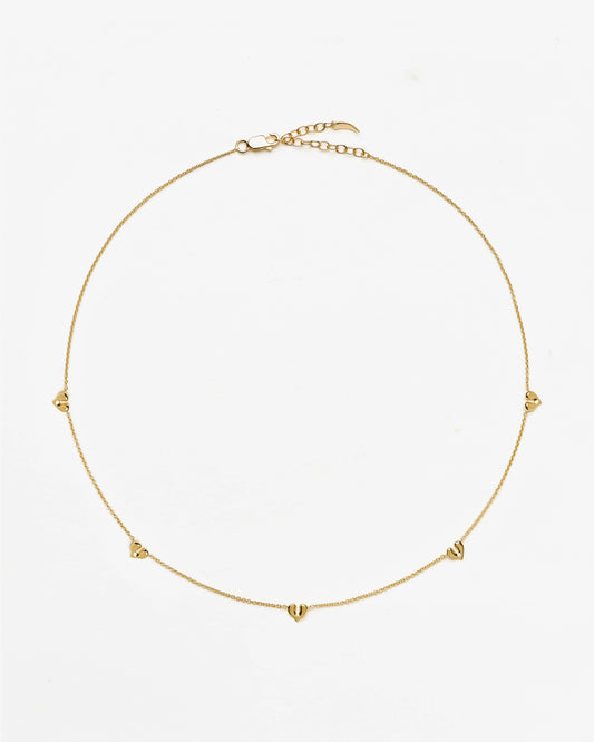 Missoma Molten Heart Mini Charm Choker in gold-plated sterling silver