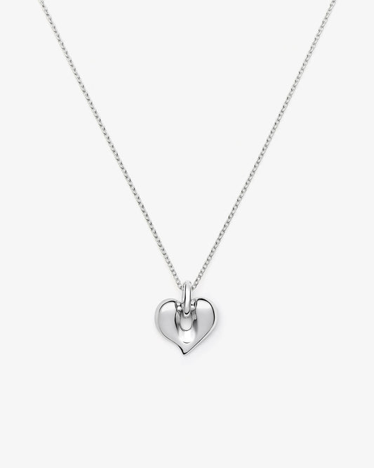 Missoma Molten Heart Pendant Necklace in silver-plated brass