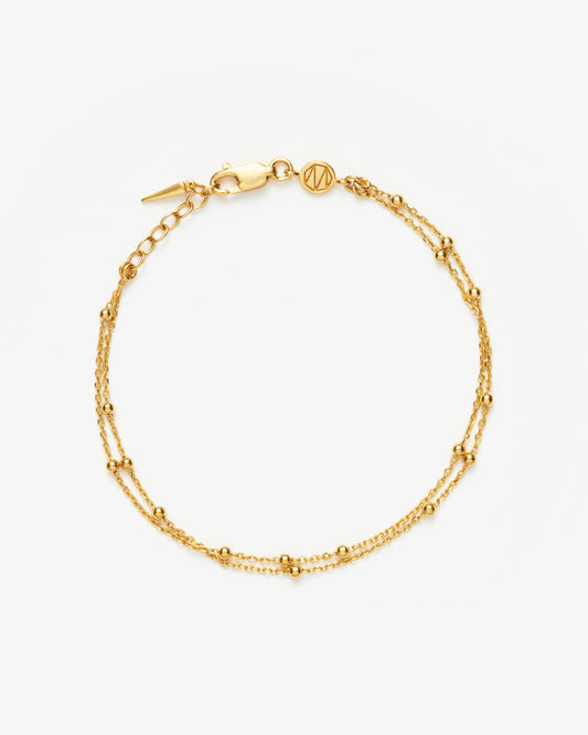 Missoma Double Chain Bracelet in gold-plated sterling silver