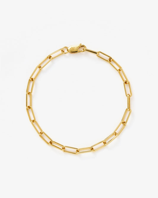 Missoma Mini Paperclip Bracelet in gold-plated brass