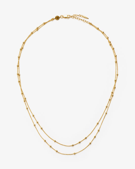 Missoma Double Chain Necklace in gold-plated sterling silver