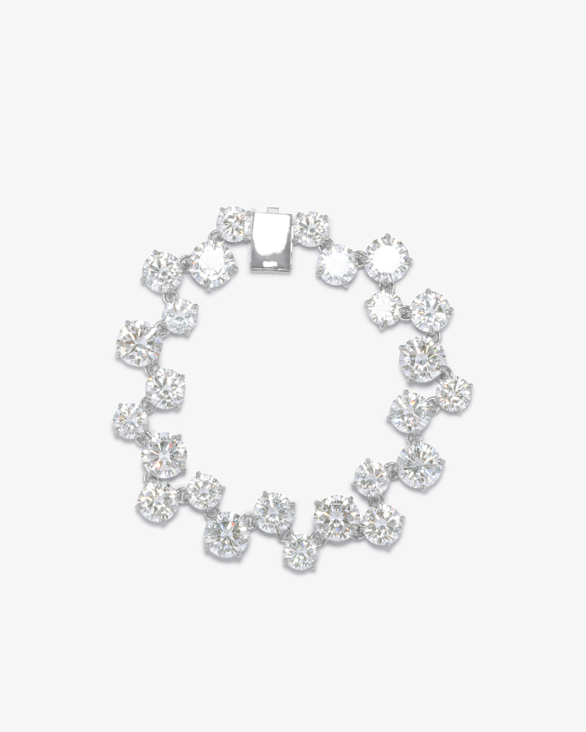 Completed Works – Zirconia And Rhodium Plated Bracelet