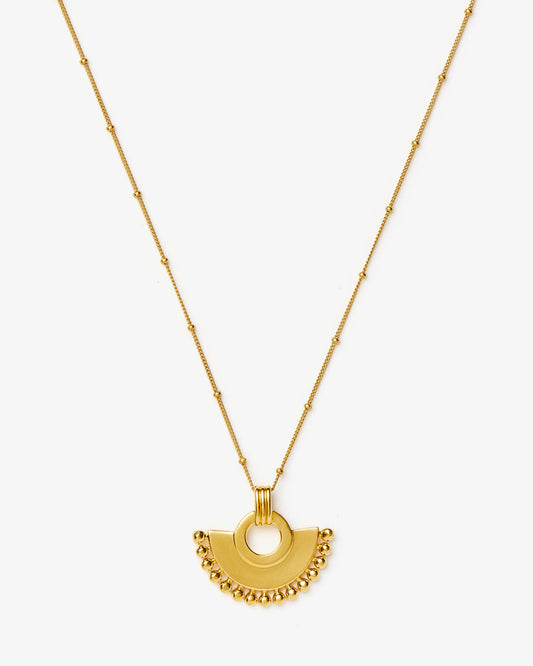 Missoma Zenyu Fan Necklace in gold-plated brass