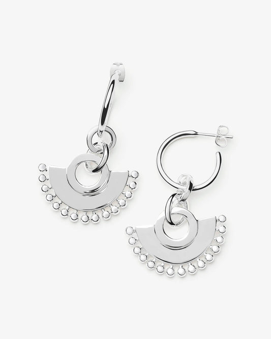 Missoma Zenyu Chandelier Hoop Earrings in silver-plated brass
