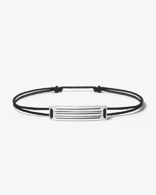 Le gramme 5g godron black cord bracelet
