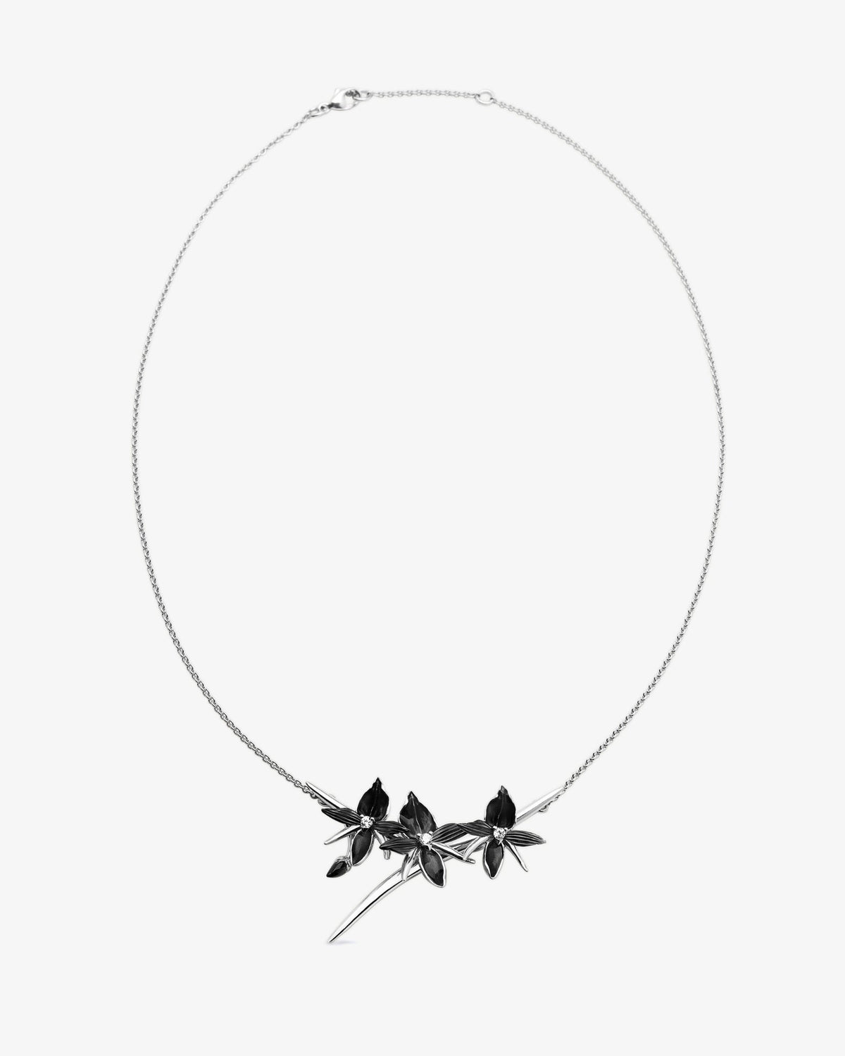 Shaun Leane Black Orchid Branch Diamond Necklace