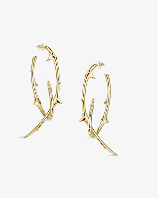 Shaun Leane Rose Thorn Large Hoop Earrings
