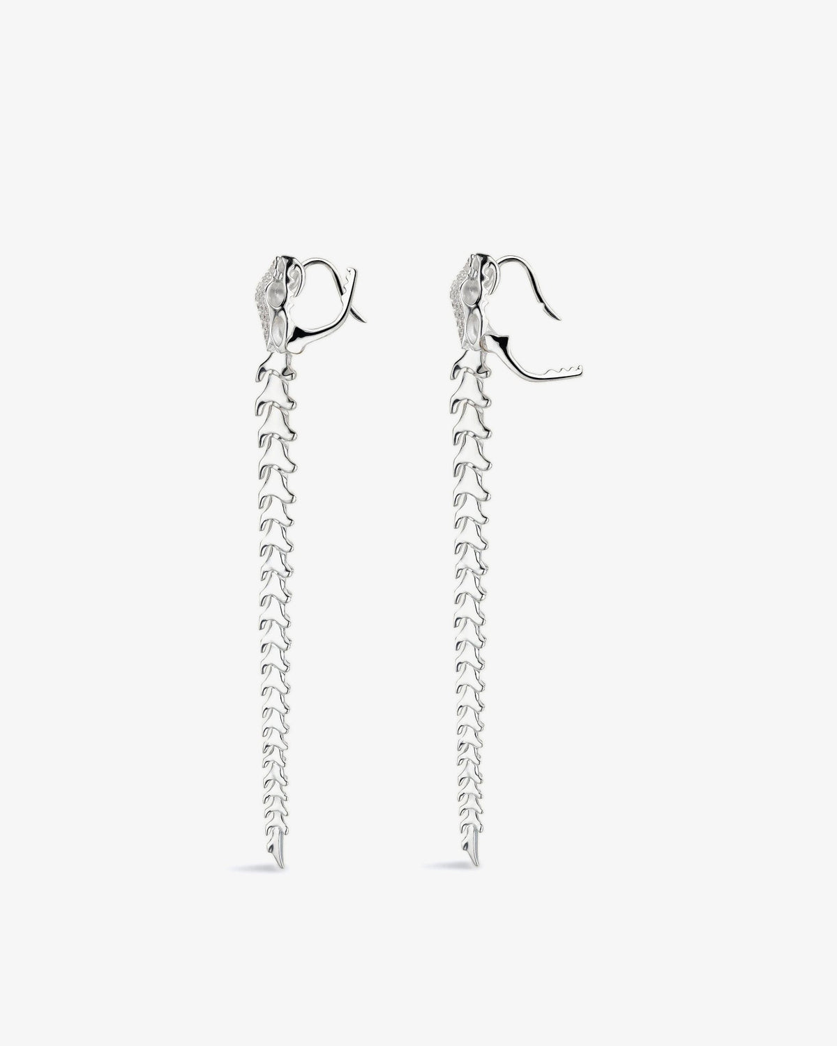 Shaun Leane Serpent's Trace Long Diamond Pave Drop Earrings