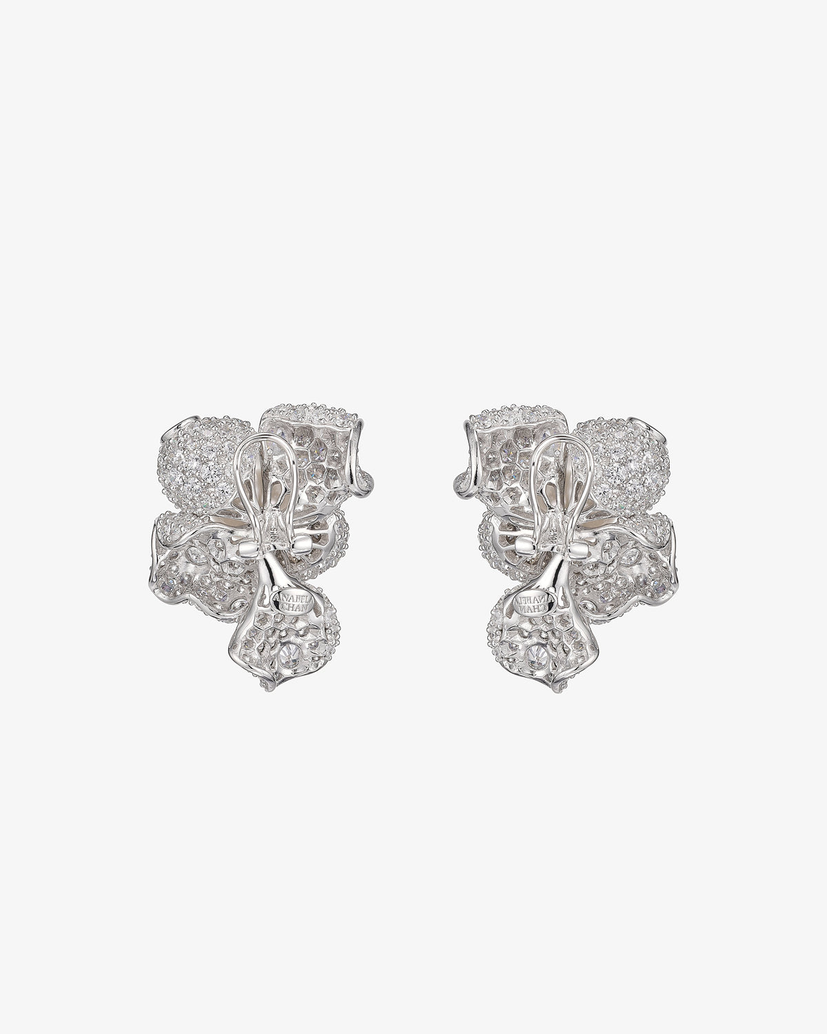 Anabela Chan White Blossom Pearl Earrings