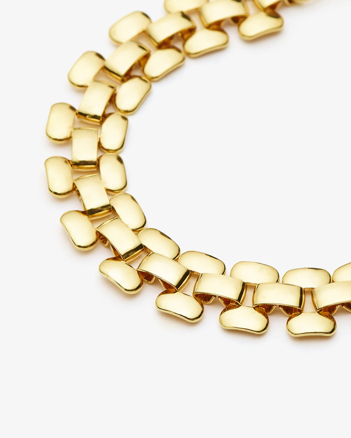 Missoma Timepiece Wide Chain Bracelet in gold-plated brass, view 2