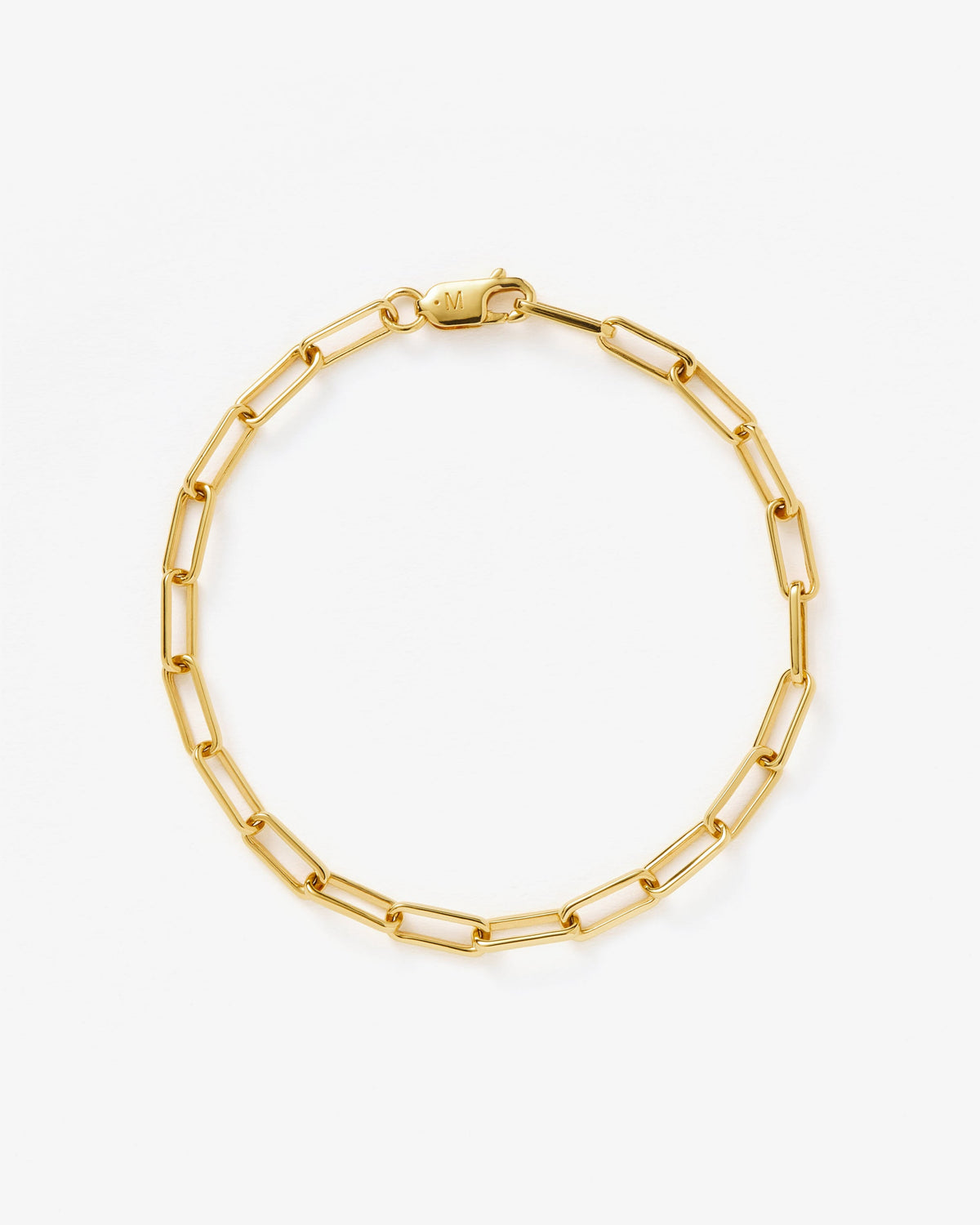Missoma Mini Paperclip Bracelet in gold-plated brass