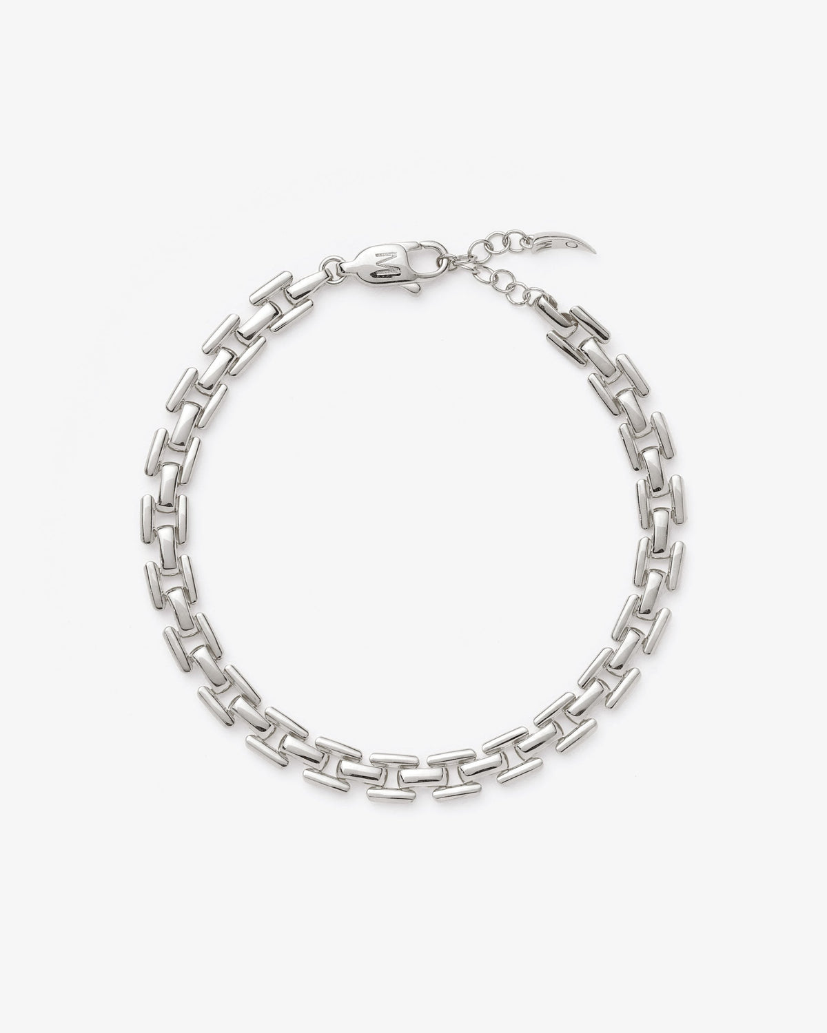 Missoma Timepiece Link Chain Bracelet in silver-plated brass
