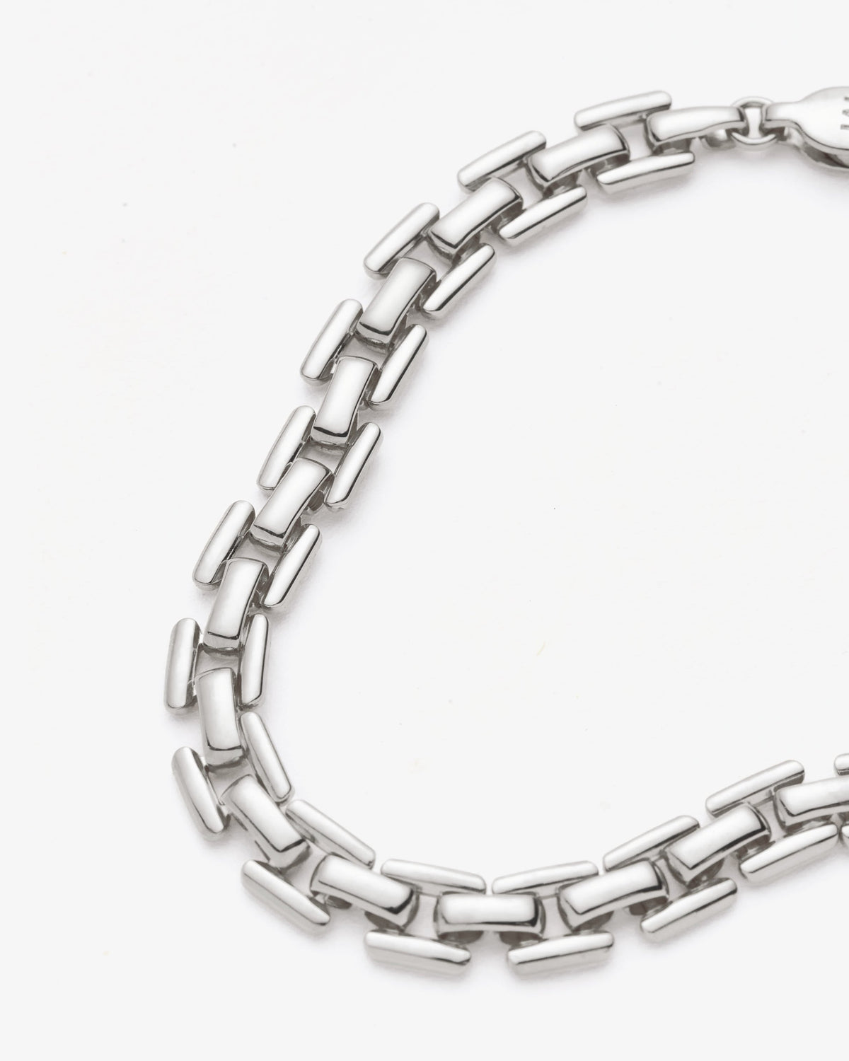 Missoma Timepiece Link Chain Bracelet in silver-plated brass, view 3