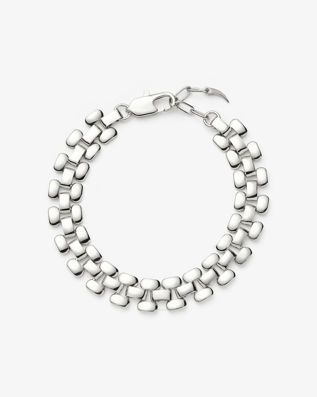 Missoma Timepiece Wide Chain Bracelet in silver-plated brass