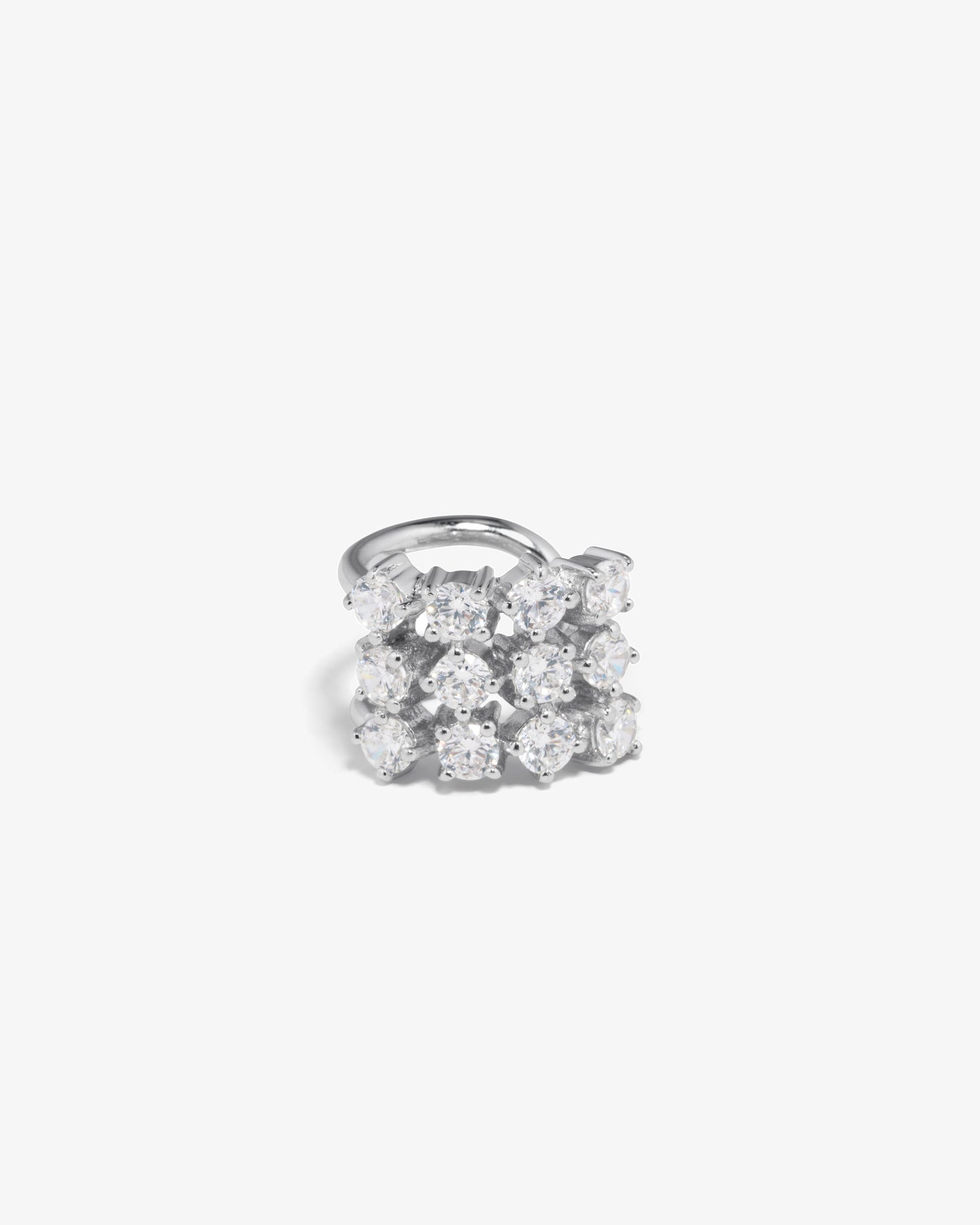 Completed Works – Crystal Square Ear Cuff