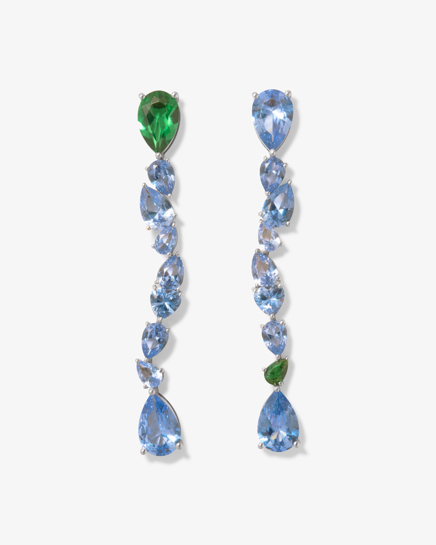 Completed Works – Blue Crystal Long Earrings
