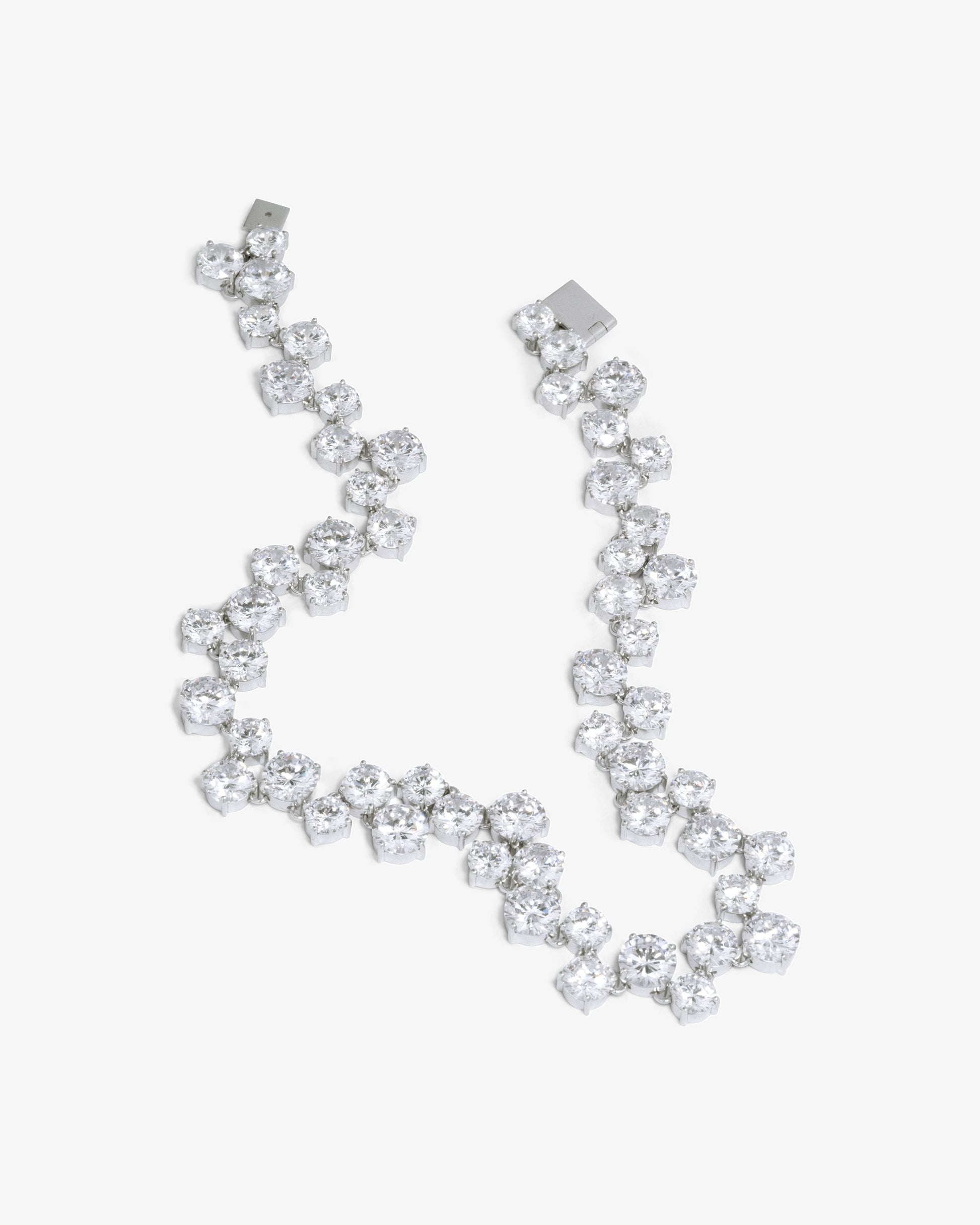 Completed Works – Zirconia And Rhodium Plated Necklace