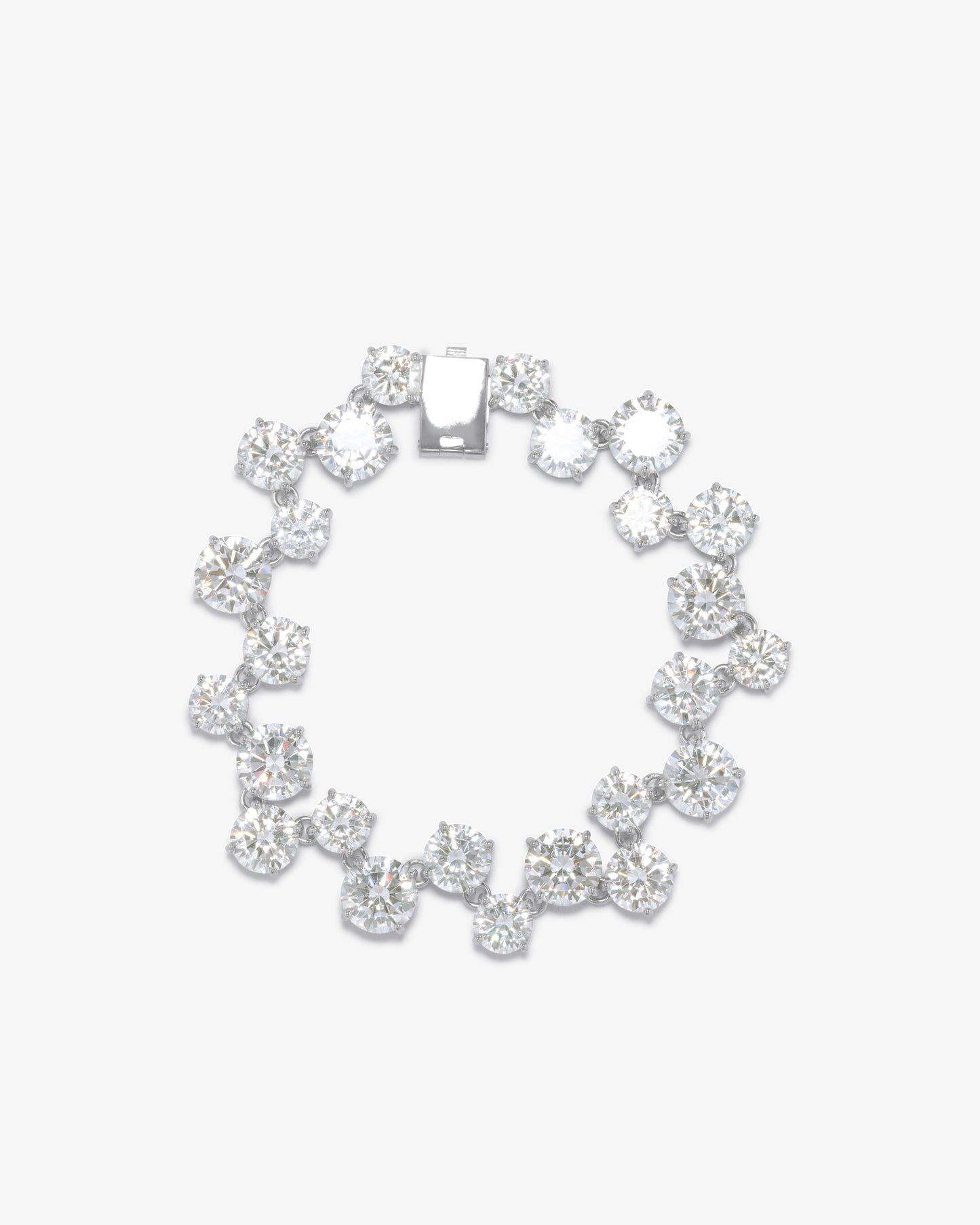 Completed Works – Zirconia And Rhodium Plated Bracelet